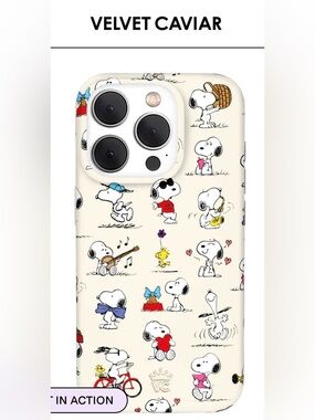 Velvet Caviar Cream Snoopy Pattern iPhone Case
